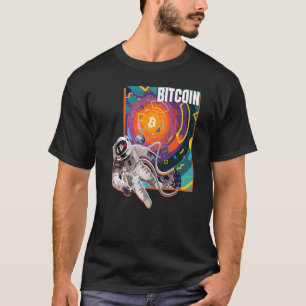 Bitcoin Retro Space 80 S Crypto Cryptocurrency Btc T-Shirt