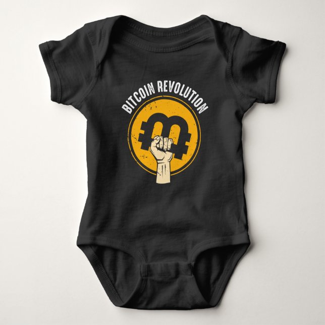 Bitcoin Revolution Cryptocurrency Trader Virtual C Baby Bodysuit (Front)