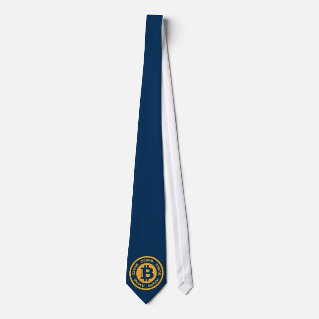 Bitcoin Revolution (Hebrew Version) Tie (Front)