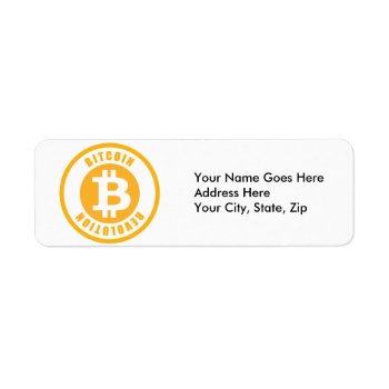 Bitcoin Revolution Label by TheArtOfPamela at Zazzle