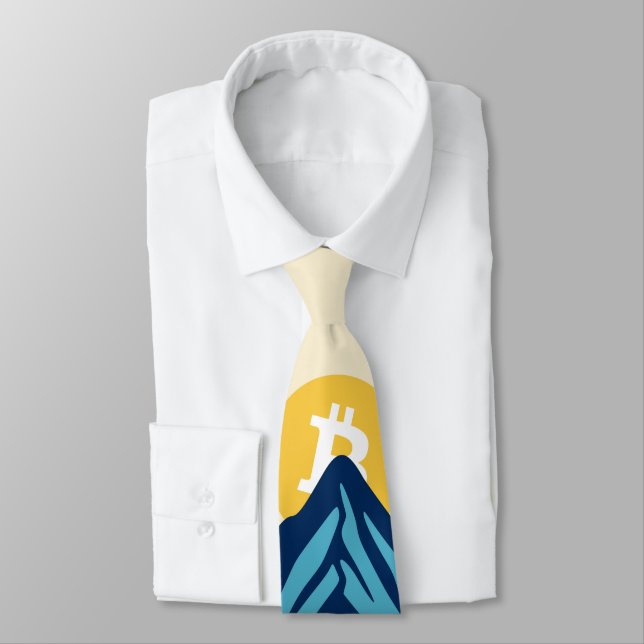 Bitcoin Rising Neck Tie (Tied)