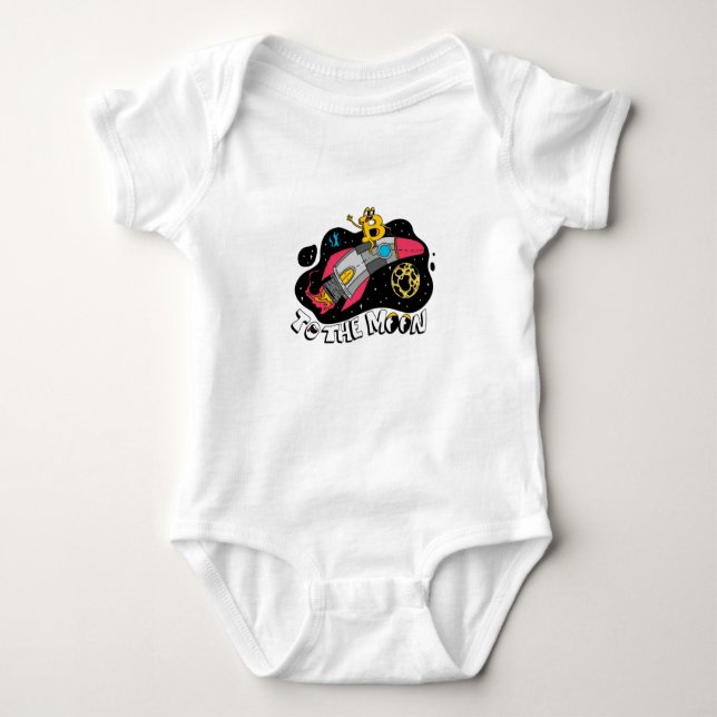 Bitcoin rocker baby bodysuit (Front)
