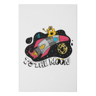 Bitcoin rocker faux canvas print