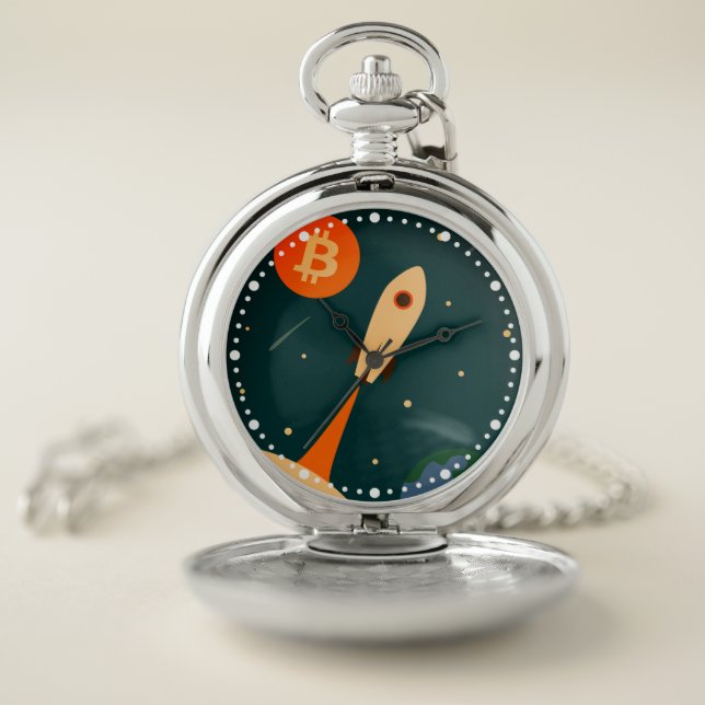 Bitcoin Rocket Pocket Watch (Inside)