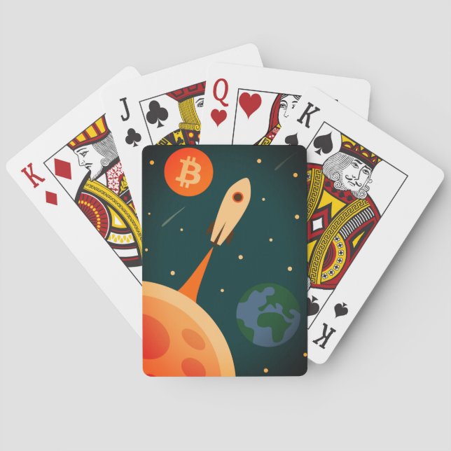 Bitcoin Rocket Poker Cards (Back)