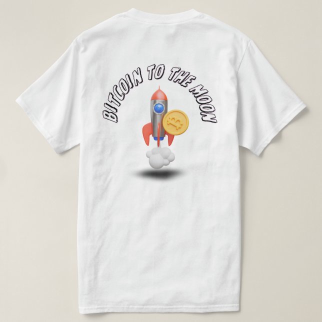 Bitcoin Rocket T-shirt (Design Back)