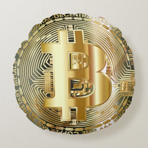Bitcoin Round Pillow