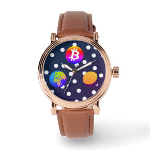 Bitcoin Solar Space Designer (Colorful) Watch