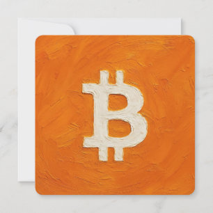 Bitcoin Standard (Oil, Style: 1) Holiday Card