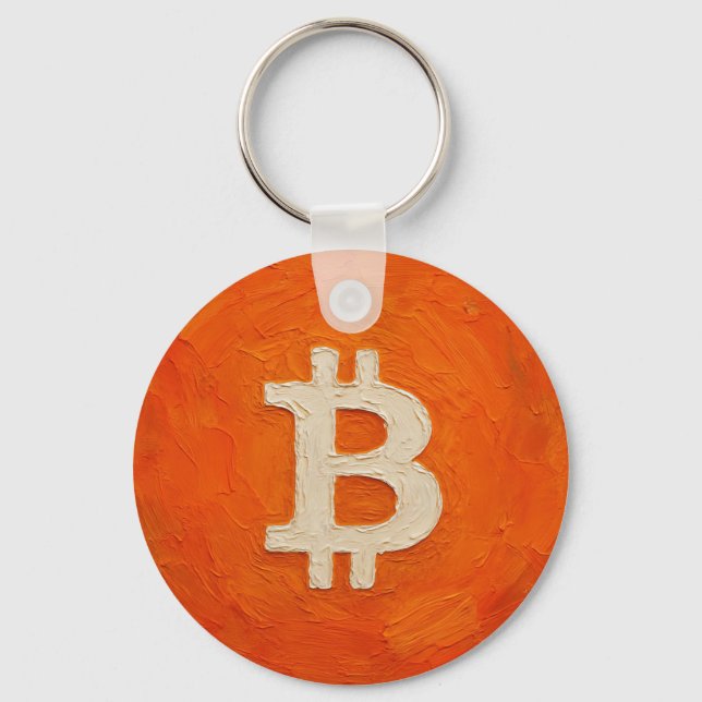Bitcoin Standard (Oil, Style: 3) Keychain (Front)