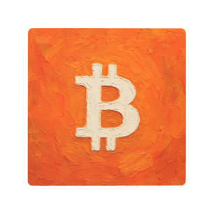 Bitcoin Standard (Oil, Style: 3) Metal Print