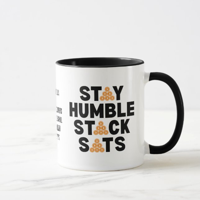 Bitcoin STAY HUMBLE STACK SATS Christian Crypto  Mug (Right)