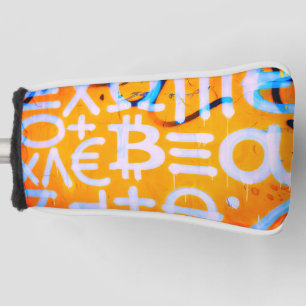 Bitcoin Street Art (Orange Painting No. 1) Golf Head Cover