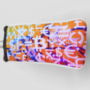 Bitcoin Street Art (Orange Painting No. 2) Golf Head Cover