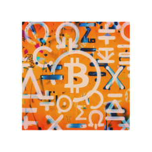 Bitcoin Street Art (Orange Painting No. 3)