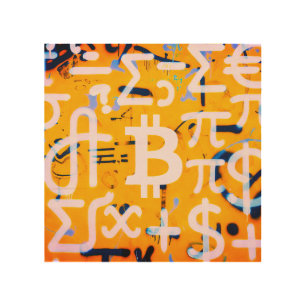 Bitcoin Street Art (Orange Painting No. 4)
