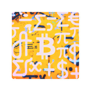 Bitcoin Street Art (Orange Painting No. 4)