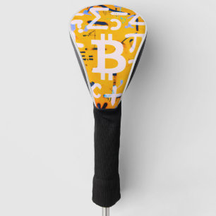 Bitcoin Street Art (Orange Painting No. 4) Golf Head Cover