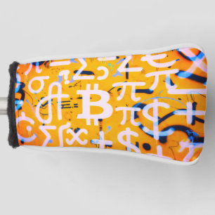 Bitcoin Street Art (Orange Painting No. 4) Golf Head Cover