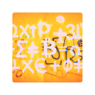 Bitcoin Street Art (Orange Painting No. 5)