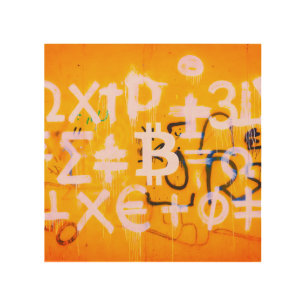 Bitcoin Street Art (Orange Painting No. 5)