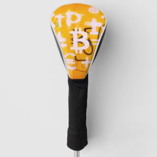 Bitcoin Street Art (Orange Painting No. 5) Golf Head Cover