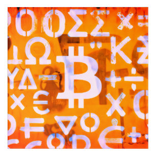 Bitcoin Street Art (Orange Painting No. 6)