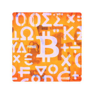 Bitcoin Street Art (Orange Painting No. 6)
