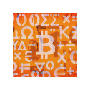 Bitcoin Street Art (Orange Painting No. 6)
