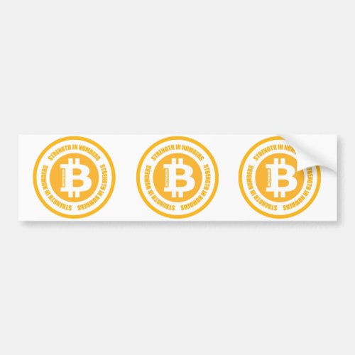 Bitcoin Strength In Numbers Bumper Sticker