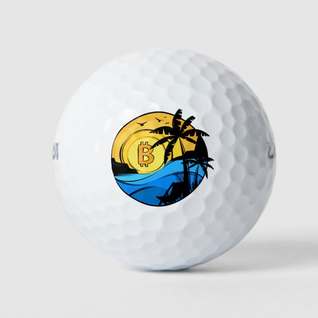 Bitcoin Summer - Crypto coin Golf Balls (Front)