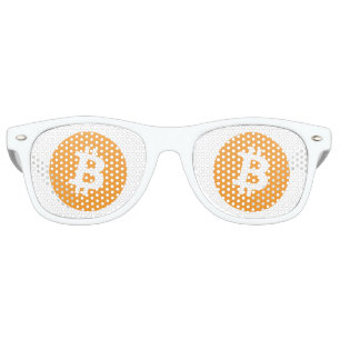 Bitcoin sunglasses with orange and white bitcoin l