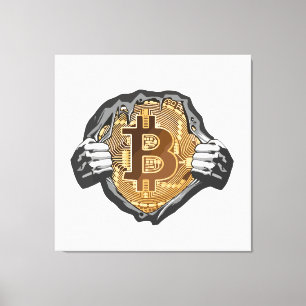 Bitcoin Super Hero Canvas Print