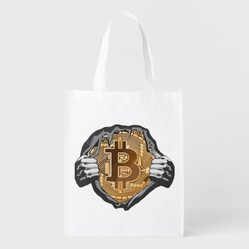 Bitcoin Super Hero Grocery Bag
