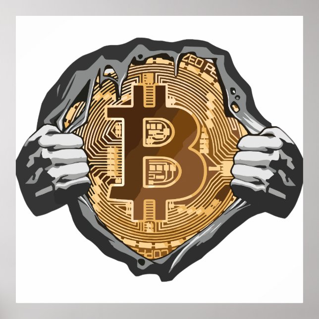 Bitcoin Super Hero Poster (Front)