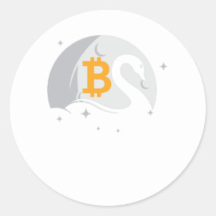 Bitcoin Swan Classic Round Sticker