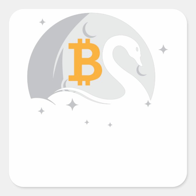 Bitcoin Swan Square Sticker (Front)