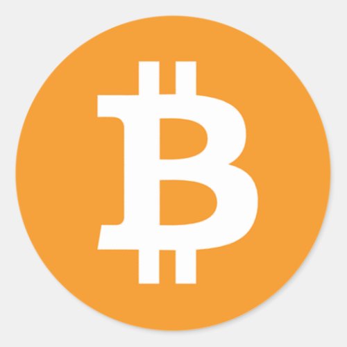 Bitcoin Symbol _ Online Digital Currecny Classic Round Sticker