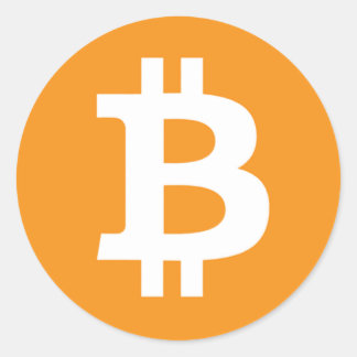 Bitcoin Symbol - Online Digital Currecny Classic Round Sticker