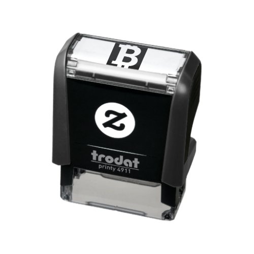 Bitcoin symbol self_inking stamp