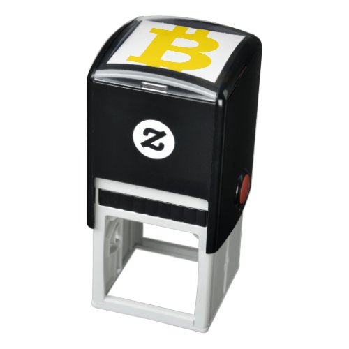 Bitcoin symbol self_inking stamp