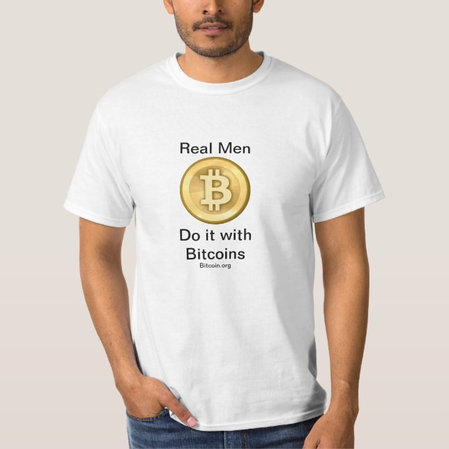 Bitcoin T-shirt (Real Men) (Front)