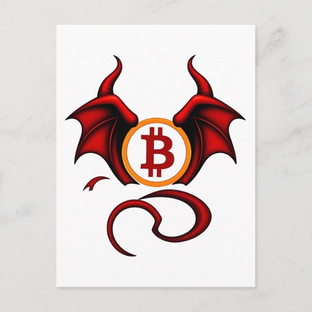 Bitcoin Teufel Postcard (Front)