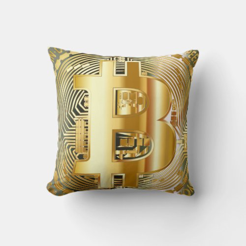Bitcoin     throw pillow