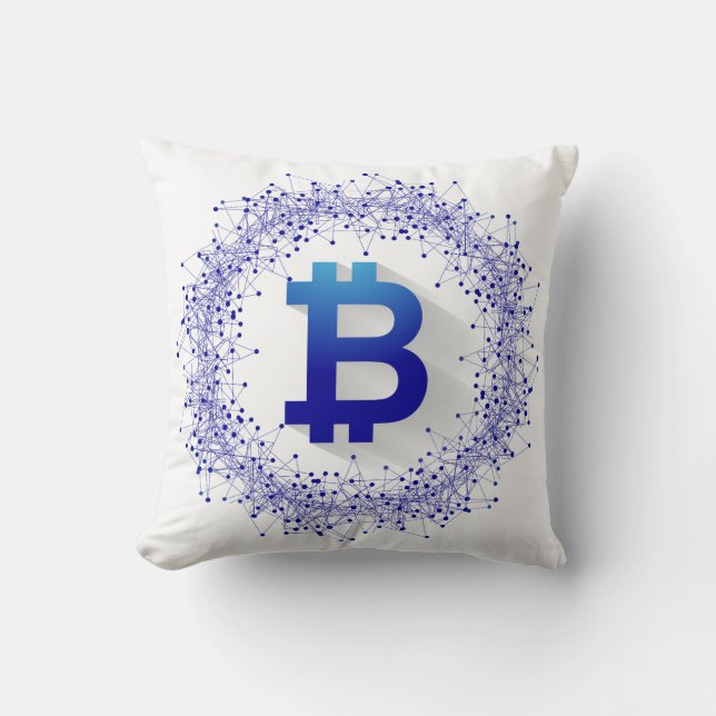 Bitcoin Throw Pillow (Front)