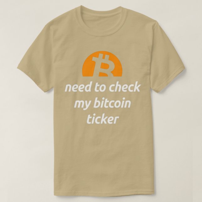 Bitcoin Ticker Design T-Shirt (Design Front)