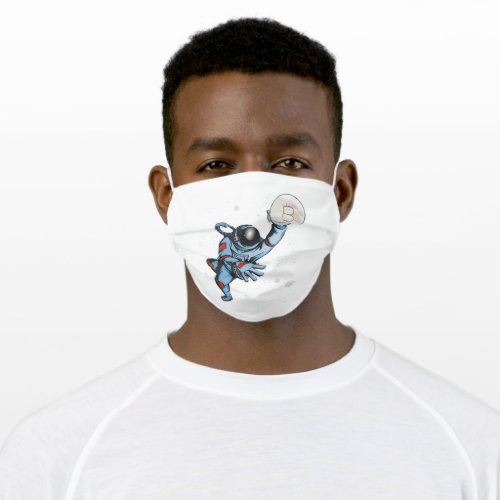 Bitcoin to the moon Astronaut Adult Cloth Face Mask