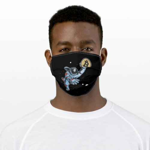 Bitcoin to the moon Astronaut Adult Cloth Face Mask