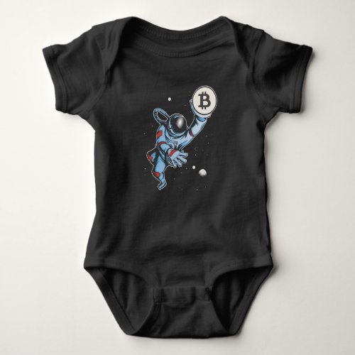 Bitcoin to the moon Astronaut Baby Bodysuit