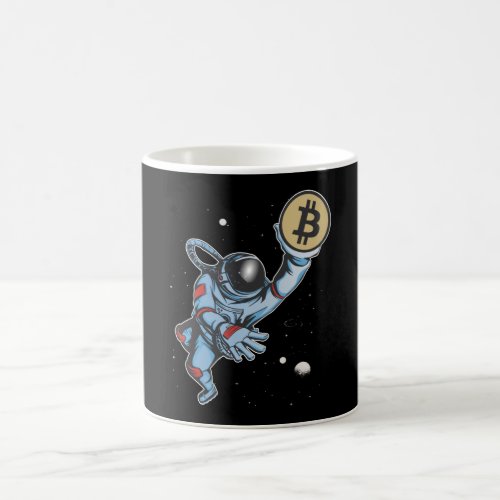 Bitcoin to the moon Astronaut Coffee Mug